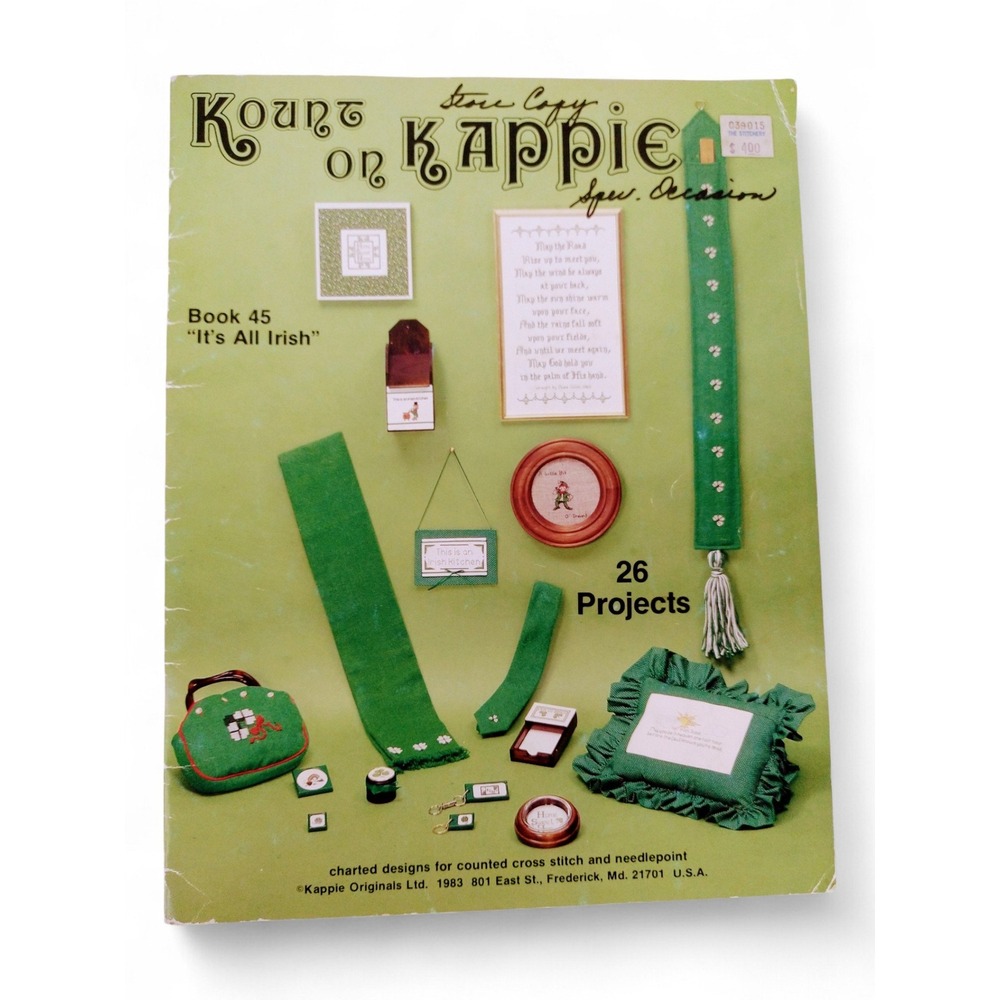 Its All Irish Kount on Kappie 1983 Retro 26 Projects Cross Stitch St Patrick Day